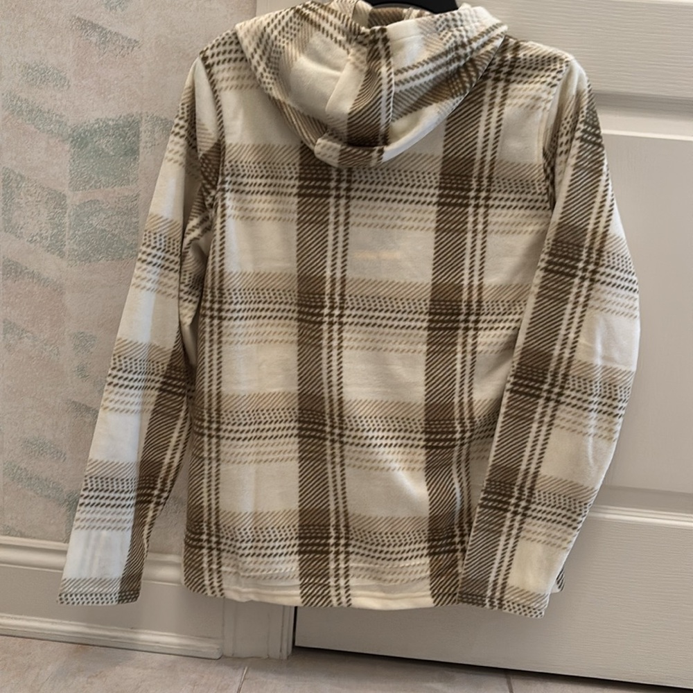 O'Neill Women's Small Plaid Half-Zip Hoodie Jacket NWT‎ - Picture 2 of 4